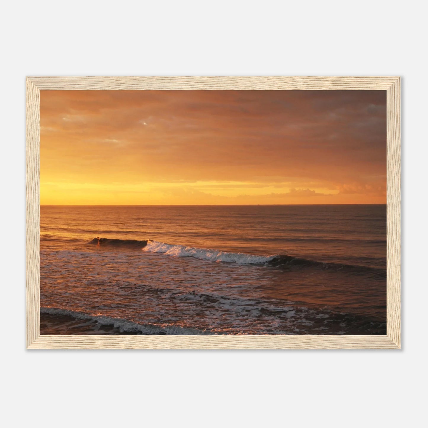 HAPPY MIND Poster *Gold Ocean Waves*