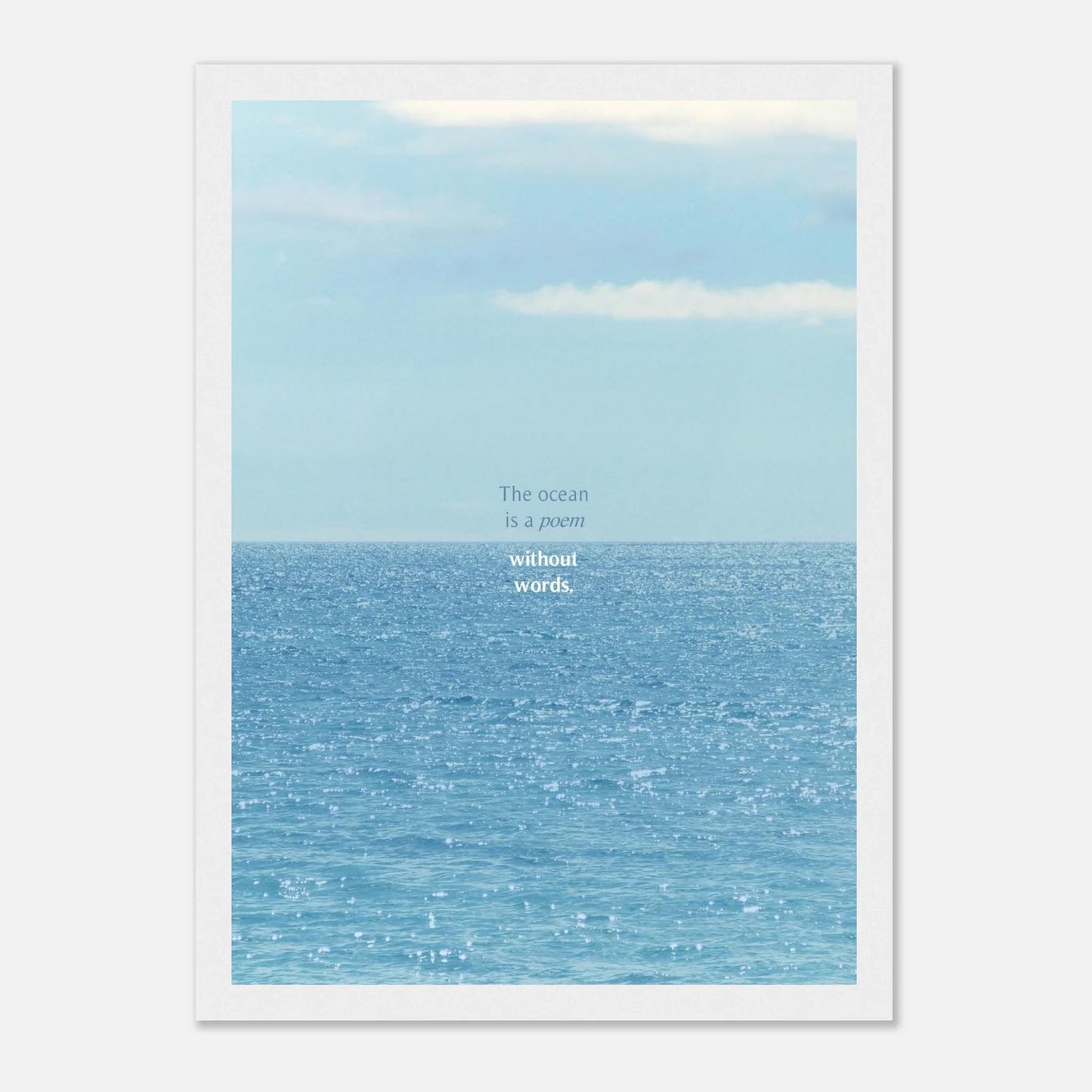 HAPPY MIND Poster *ocean poem*