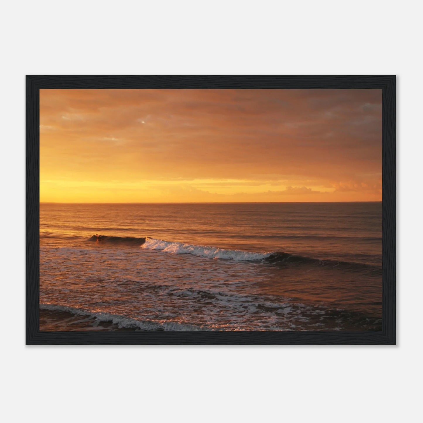 HAPPY MIND Poster *Gold Ocean Waves*